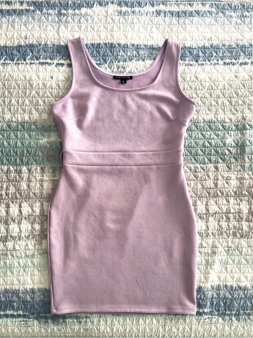 HAUTE MONDE Lavender Sleeveless Bodycon Mini Dress 10095